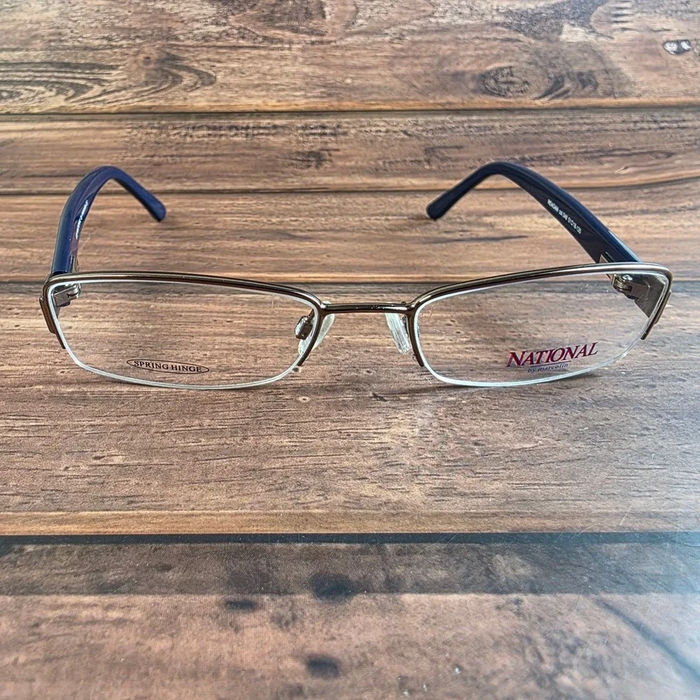 National by Marcolin eyeglasses‎ Blue 51-18-135 Spring Hinge FRAMES ONLY